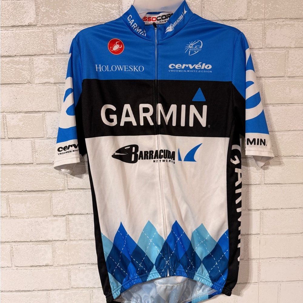 Garmin Black and Blue Cycling Jersey